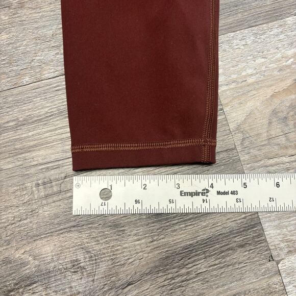 Lululemon Barrys Rusty Red Womens M Stronger As One Tight Mid Rise Leggings - Picture 10 of 10